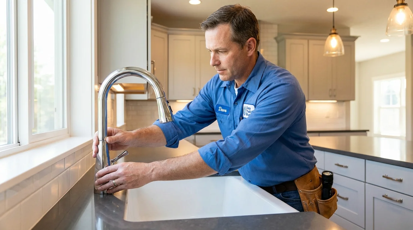 Kitchen faucet installation by Johns Plumbing LLC in Bishopville
